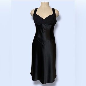 Jones New York Vintage Gown Black Silk Cocktail Dress Sz 12